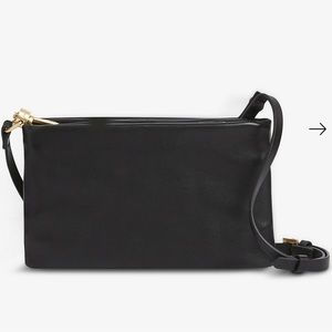 All Saints Mika Double Pouch Leather Crossbody